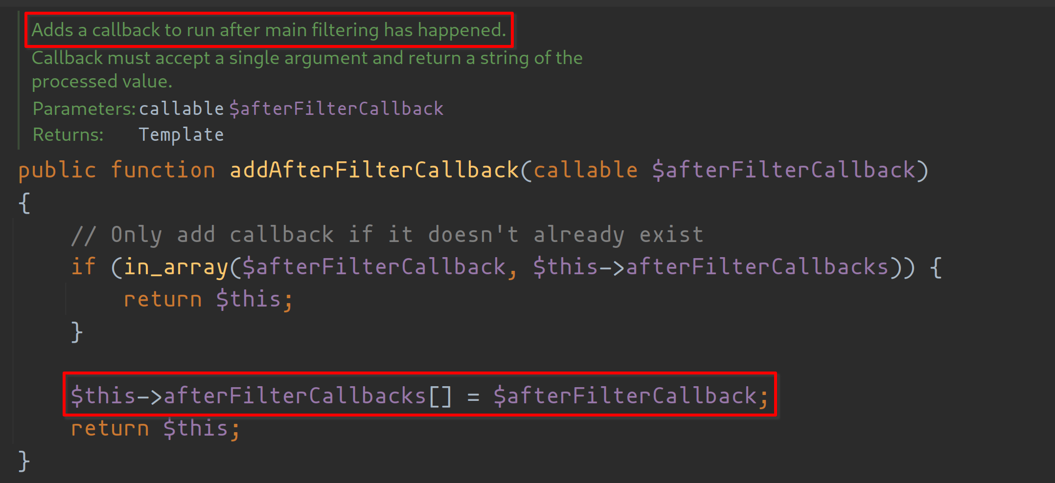 Function AddAfterFilterCallback Image